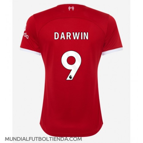 Camiseta Liverpool Darwin Nunez #9 Primera Equipación Replica 2023-24 para mujer mangas cortas